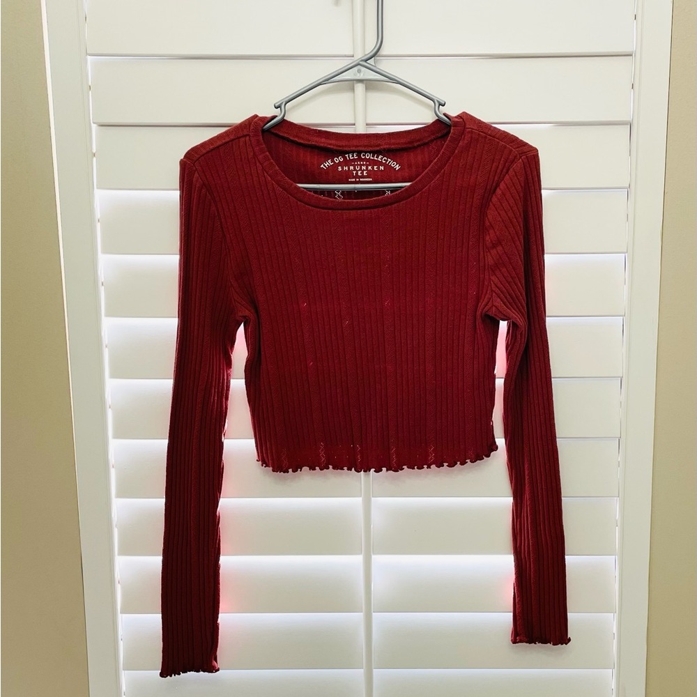 Aeropostale Long Sleeve Crop Top